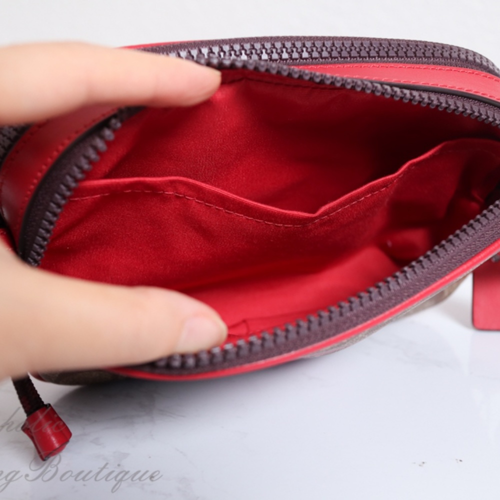 NWT Coach Double Zip Crossbody w/ Cherry Motif - Picture 6 of 8